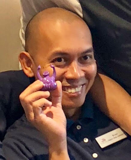 Brian, another Viking Sun crew member, will be taking his great smile and Syd back to his home in Manila, Philippines.  He’s loving his new companion.